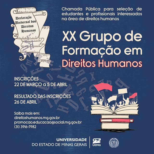 Abertas inscrições para o 20º Grupo de Formação em Direitos Humanos 